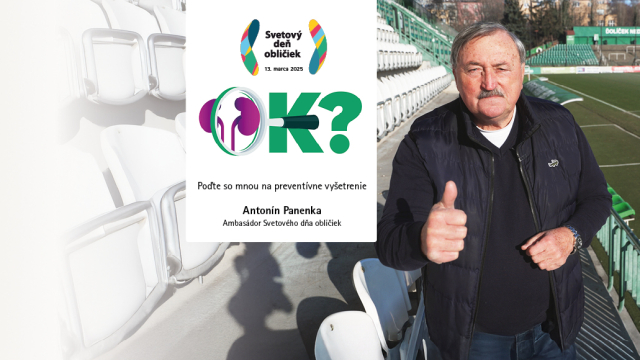 Svetový deň obličiek Antonín Panenka pozýva
